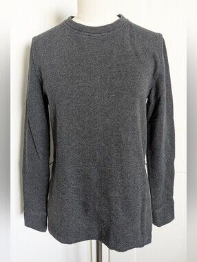 Lululemon Sights Seen Long Sleeve Crewneck Pullover Sweater Side Zip Gray 2